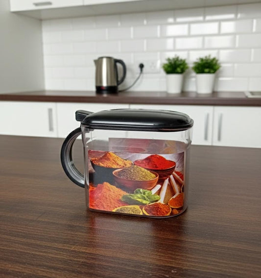 Premium Square Spice Storage Jar – Convenient and Stylish Kitchen Organizer