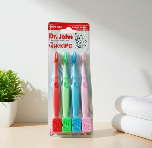 Kids Toothbrush Set – Pack of 4 Soft Bristle Brushes for Daily Oral Care