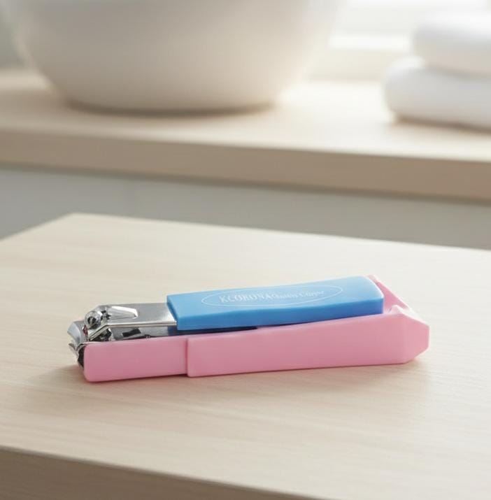 Stylish Pink & Blue Dual-Tone Nail Clipper