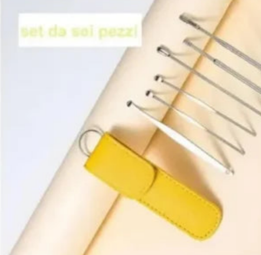 Ear Wax Cleaning Kit, 6 Pcs Ear Pick Tools