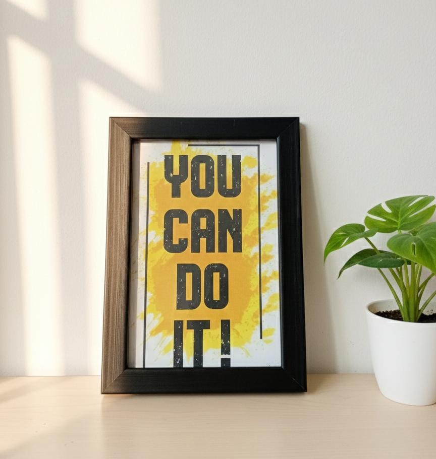 You Can Do It Bold Motivational Print – Modern Workspace Wall Art