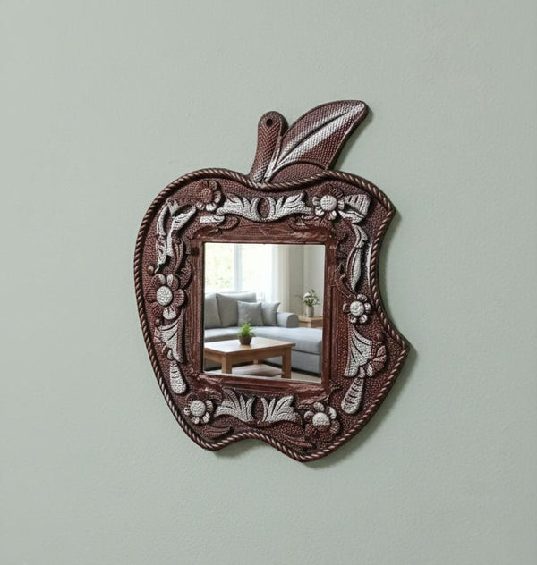 Apple Shaped Decorative Wall Mirror – Elegant and Artistic Home Wall Decor