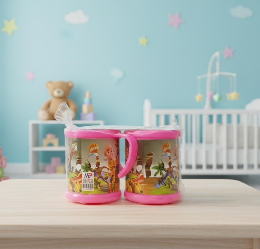Kids Cartoon Character Mug Set – Safe and Fun Cups for Milk and Juice