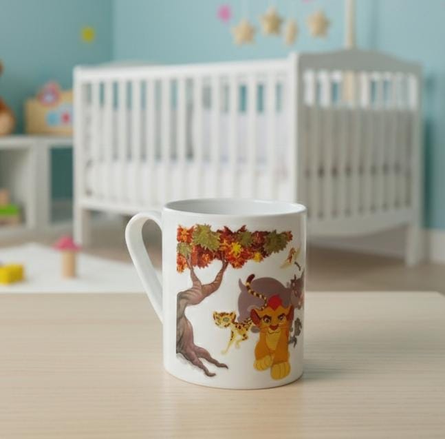 Jungle Theme Ceramic Mug – Fun and Safe Drinking Cup for Kids