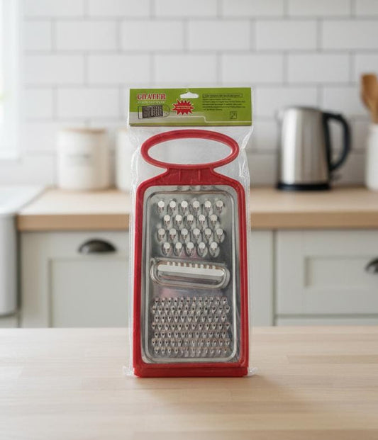 Stainless Steel 3 in 1 Kitchen Grater and Vegetable Slicer – Fast and Easy Food Prep Tool