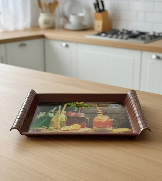 Elegant Printed Melamine Serving Tray – Stylish and Strong Serving Accessory