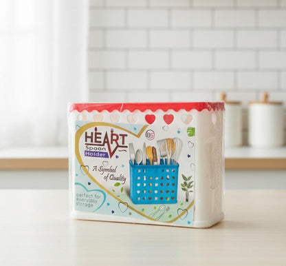 Heart Themed Cutlery Holder – Stylish and Practical Kitchen Organizer