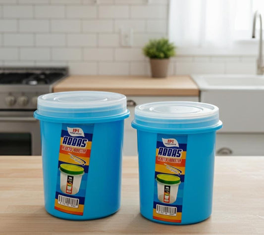 Food Storage Jars – Airtight Round Plastic Containers for Kitchen Use