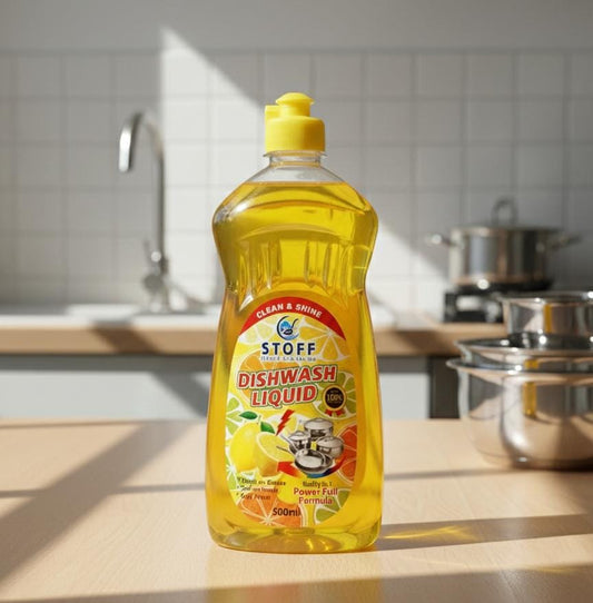 STOFF Lemon Dishwash Liquid – 500ml Powerful Formula for Deep Cleaning