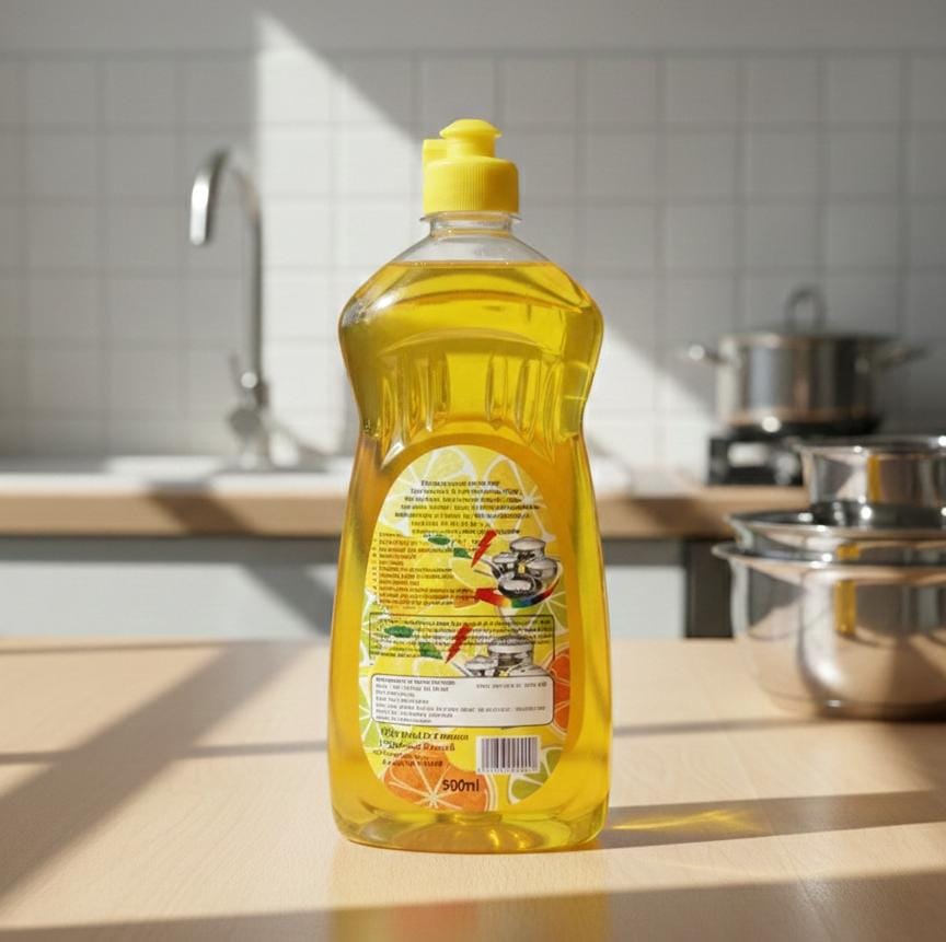 STOFF Lemon Dishwash Liquid – 500ml Powerful Formula for Deep Cleaning