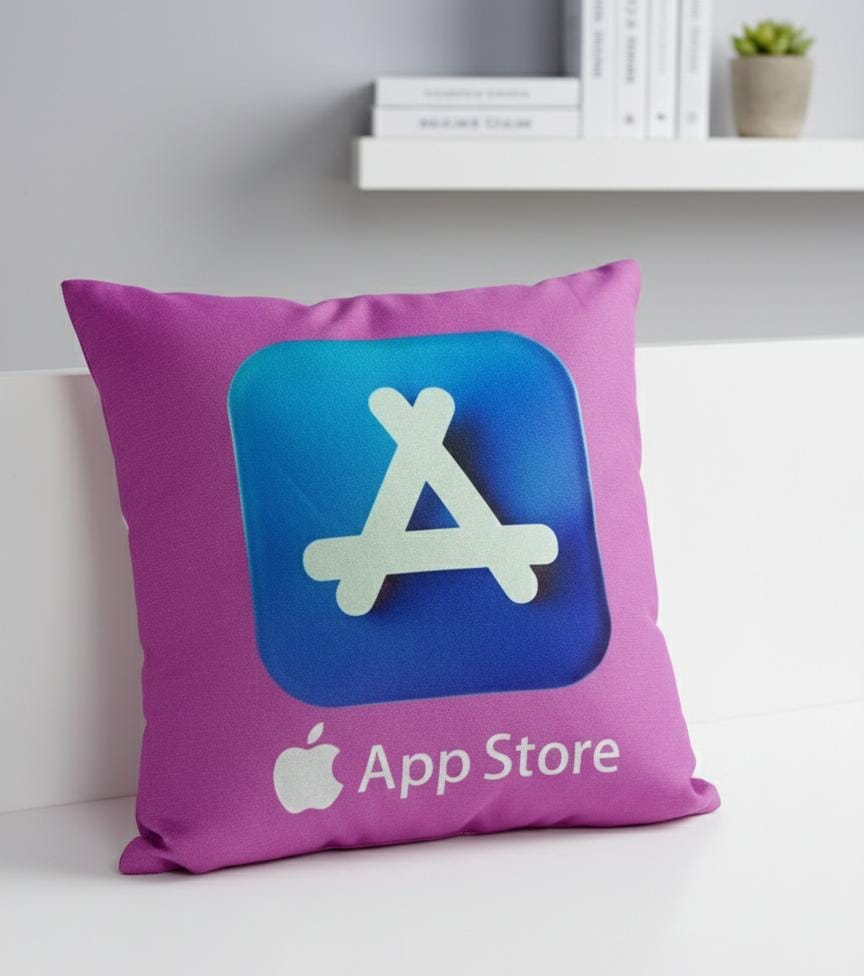 App Store Icon Decorative Cushion – Modern and Stylish Plush Pillow for Home and Office