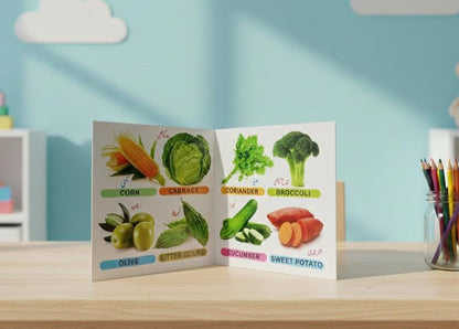 Chishti Fruits and Vegetables Kids Board Book – Early Learning for Toddlers
