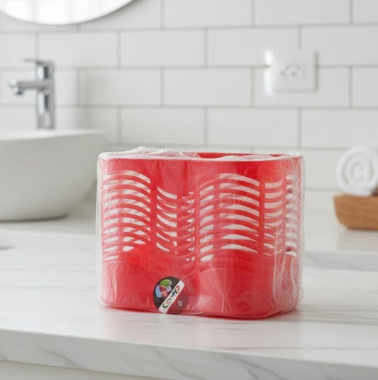 Multi Purpose Red Slotted Basket – Practical Organizer for Home Use