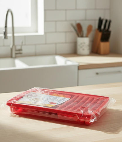 Premium Compact Dish Drying Rack – Smart Self Draining Kitchen Organizer