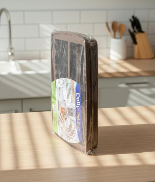 Premium Compact Dish Drying Rack – Smart Self Draining Kitchen Organizer