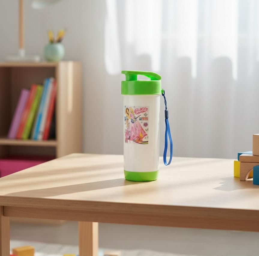 School Water Bottle – Durable 500ml Sipper with Easy-Carry Wrist Strap