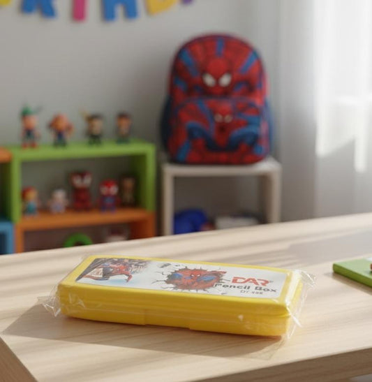 Spider-Man Yellow Pencil Box for Kids