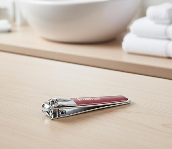 Premium Stainless Steel Nail Clipper with Maroon Grip