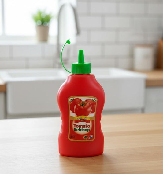 Premium Red Ketchup Squeeze Bottle – Easy Pour &amp; Mess-Free Storage