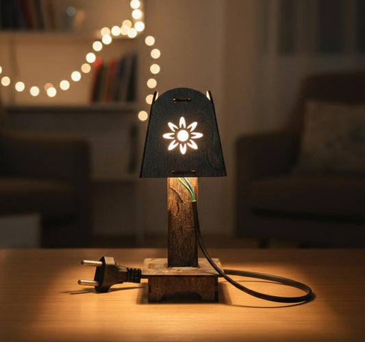 Decorative Wooden Flower Lamp