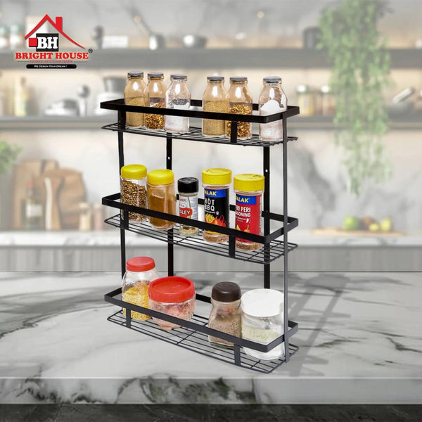 3-Layer Multi-Purpose Countertop Organizer – Space-Saving Metal Rack