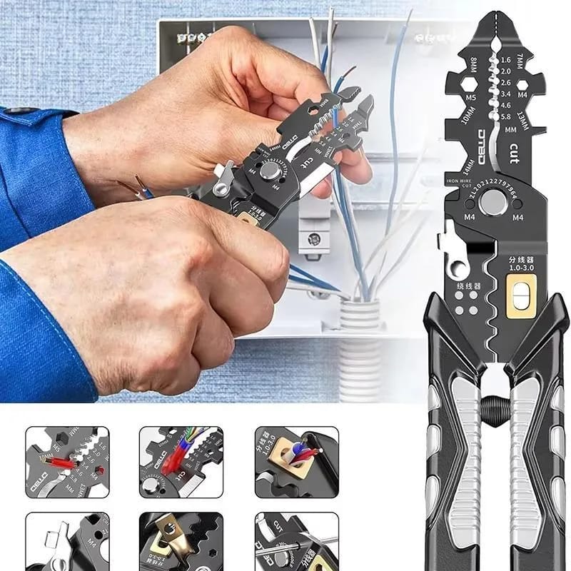 25-in-1 German Style Multi-Functional Electrician Pliers – Heavy-Duty Wire Tool
