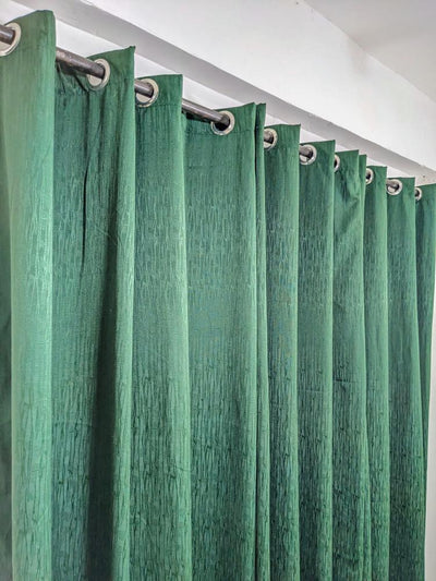 1 Pc Self Jacquard Textured Curtain