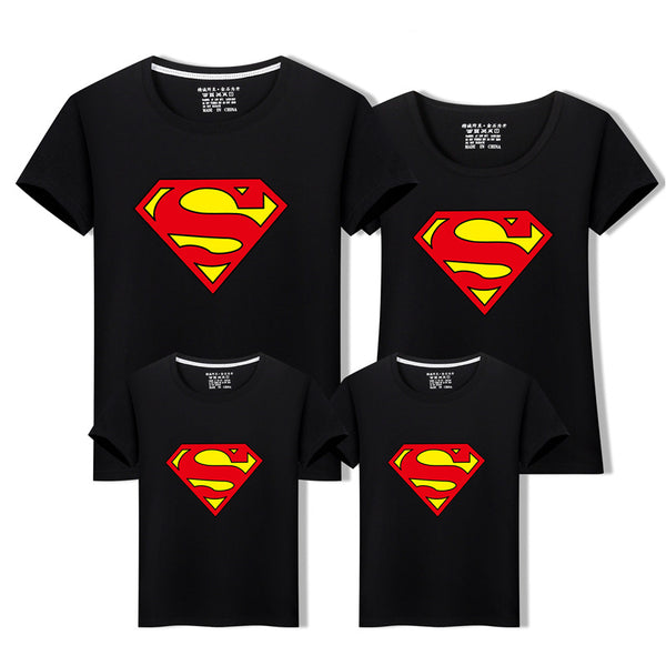 New special price parent-child summer short sleeve Superman T-shirt