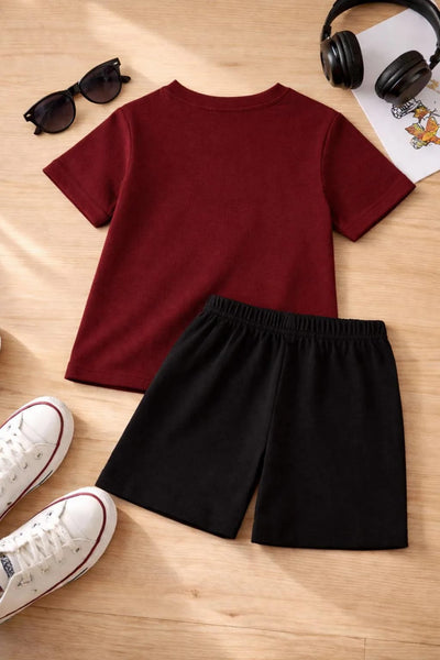 2 Pcs Boy's Polyester Printed Tracksuit