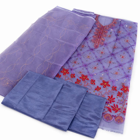 Elegant Embroidered Unstitched 3 Piece Suit – Premium Chiffon Collection